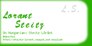 lorant steitz business card